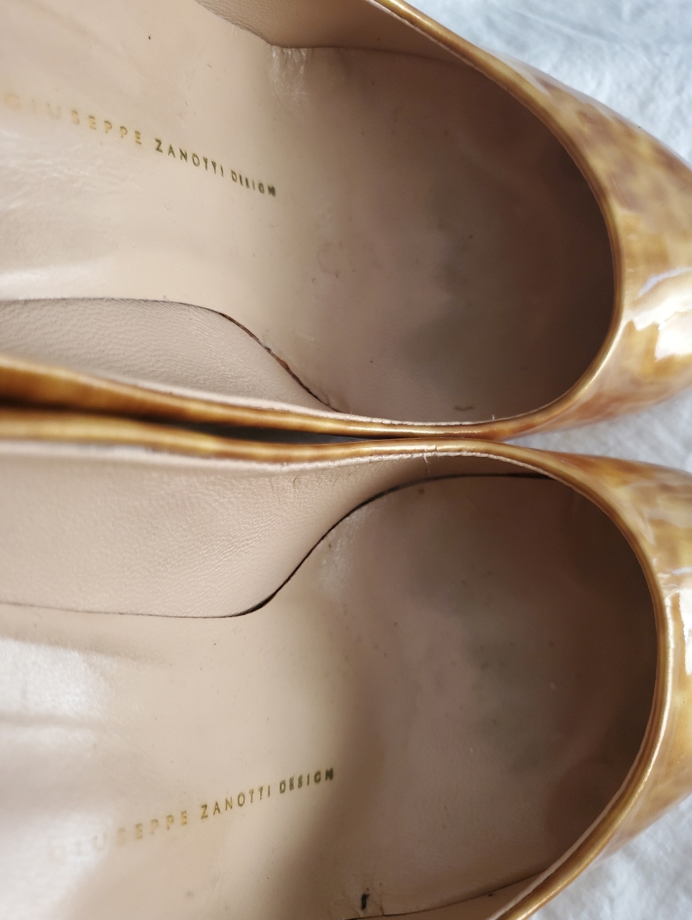 Giuseppe Zanotti Tan/beige Patent Heels Size 41/10 - Picture 4 of 12